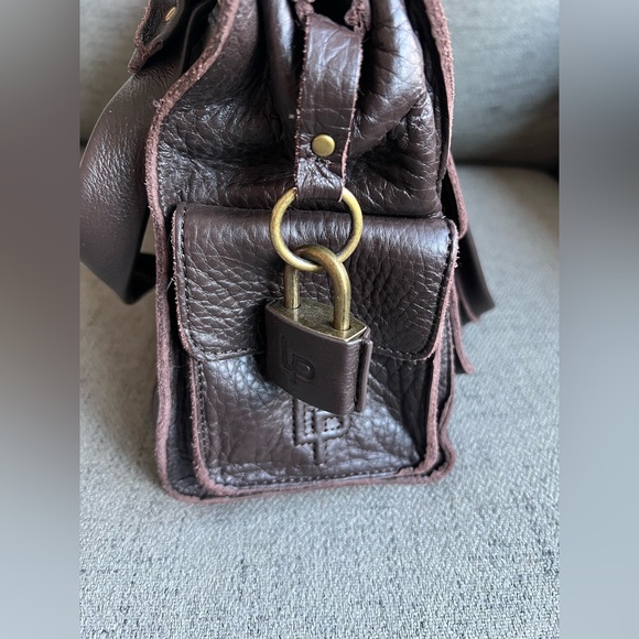 Linea Pelle Brown Leather Satchel bag - Picture 4 of 8
